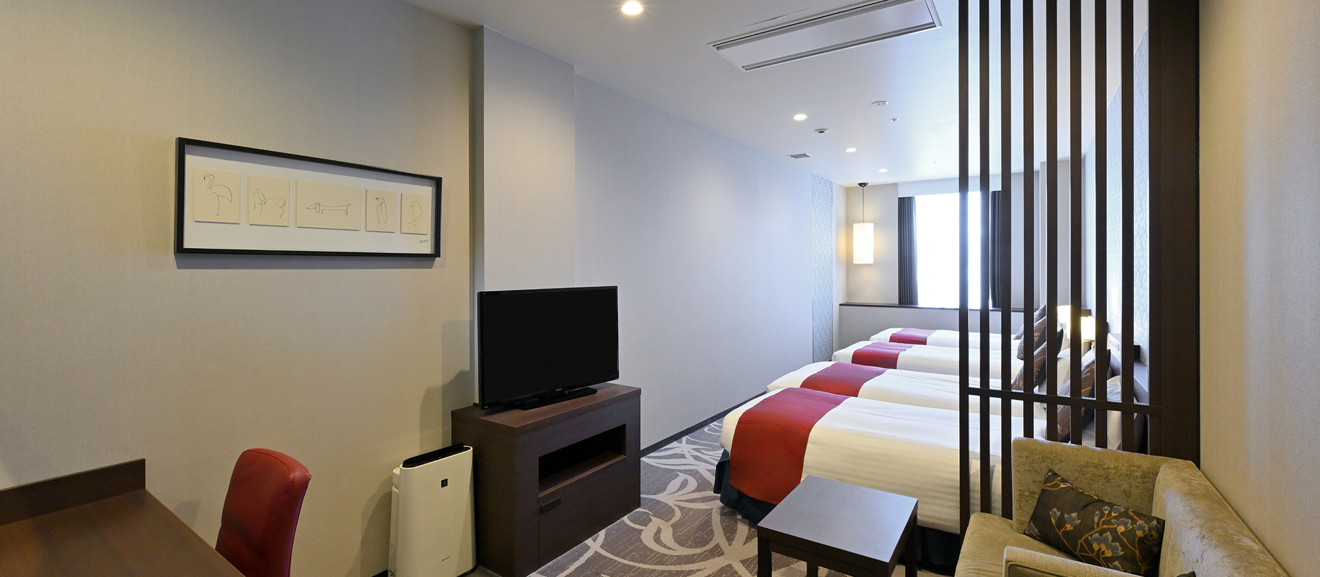 豪华三人加床客房